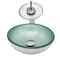 Novatto Mini 12-inch Silver Foiled Glass Vessel Bath Sink Set, Brushed Nickel NSFC-7032-1217003BN - alternate 2